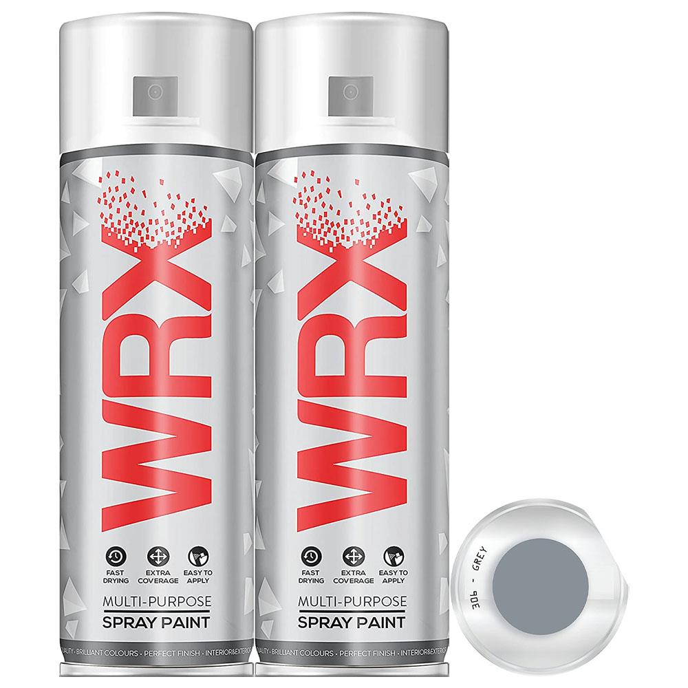 2X WRX Gloss Grey Spray Paint Acrylic 400ml