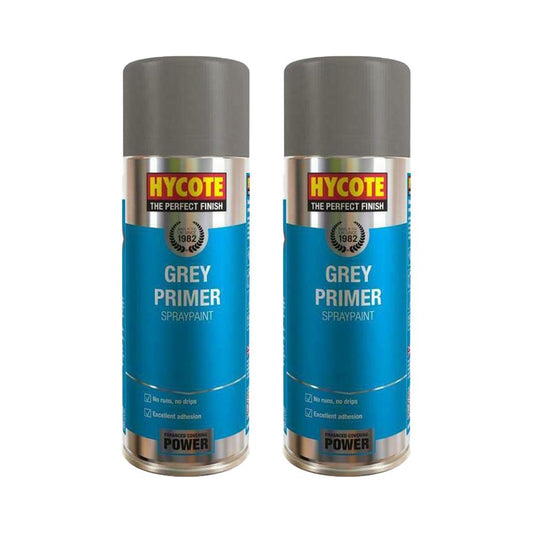 2X Hycote Grey Primer Spray 400ml