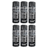 6X Paint Factory All Purpose Black Metallic Spray Paint 200ml