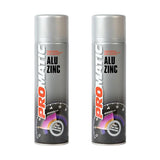 2X Promatic Alu Zinc Spray Paint 500ml