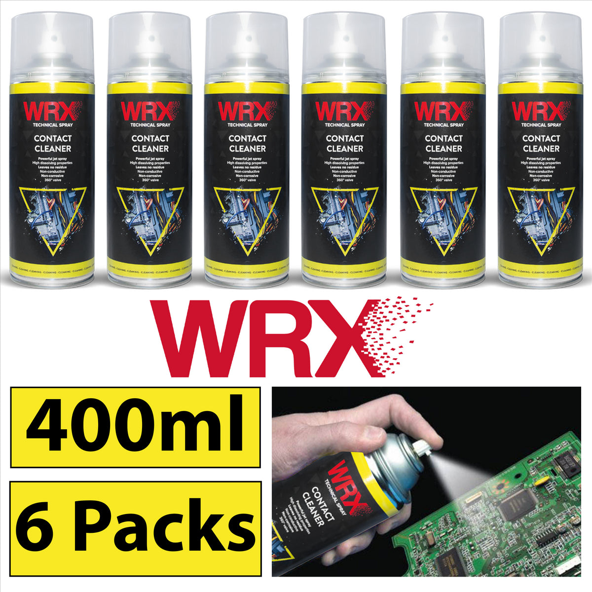 6X WRX Contact Cleaner Spray 400ml