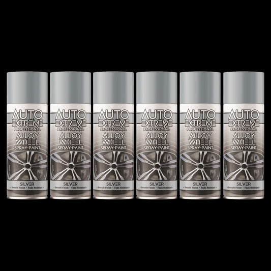 6X Auto Extreme Alloy Wheel Spray Paint Silver 400ml