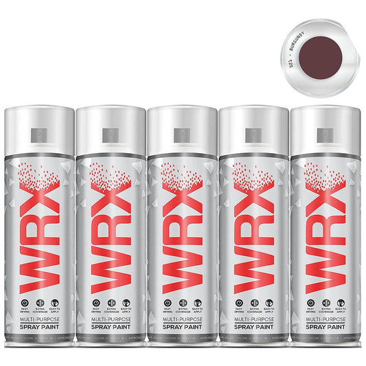 5X WRX Flat Burgundy Spray Paint 400ml