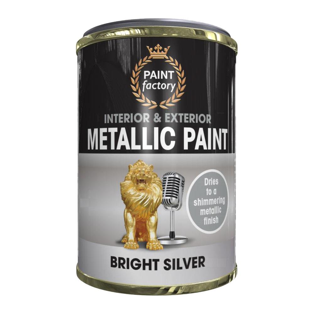 Paint Factory Mettalic Silver Paint Tin 300ml