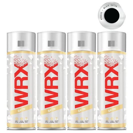 4X WRX Satin Black Spray Paint 400ml