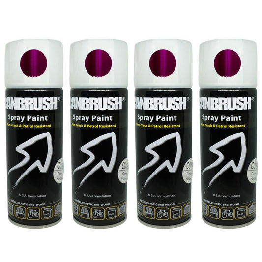 4X Canbrush C019 Candy Purple Spray Paint 400ml