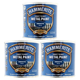 3X Hammerite Smooth Blue Paint 250ml