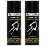 2X Canbrush C830 Satin Black Spray Paint 400ml