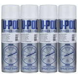 4X Upol Power Can Gloss White Spray Paint 500ml