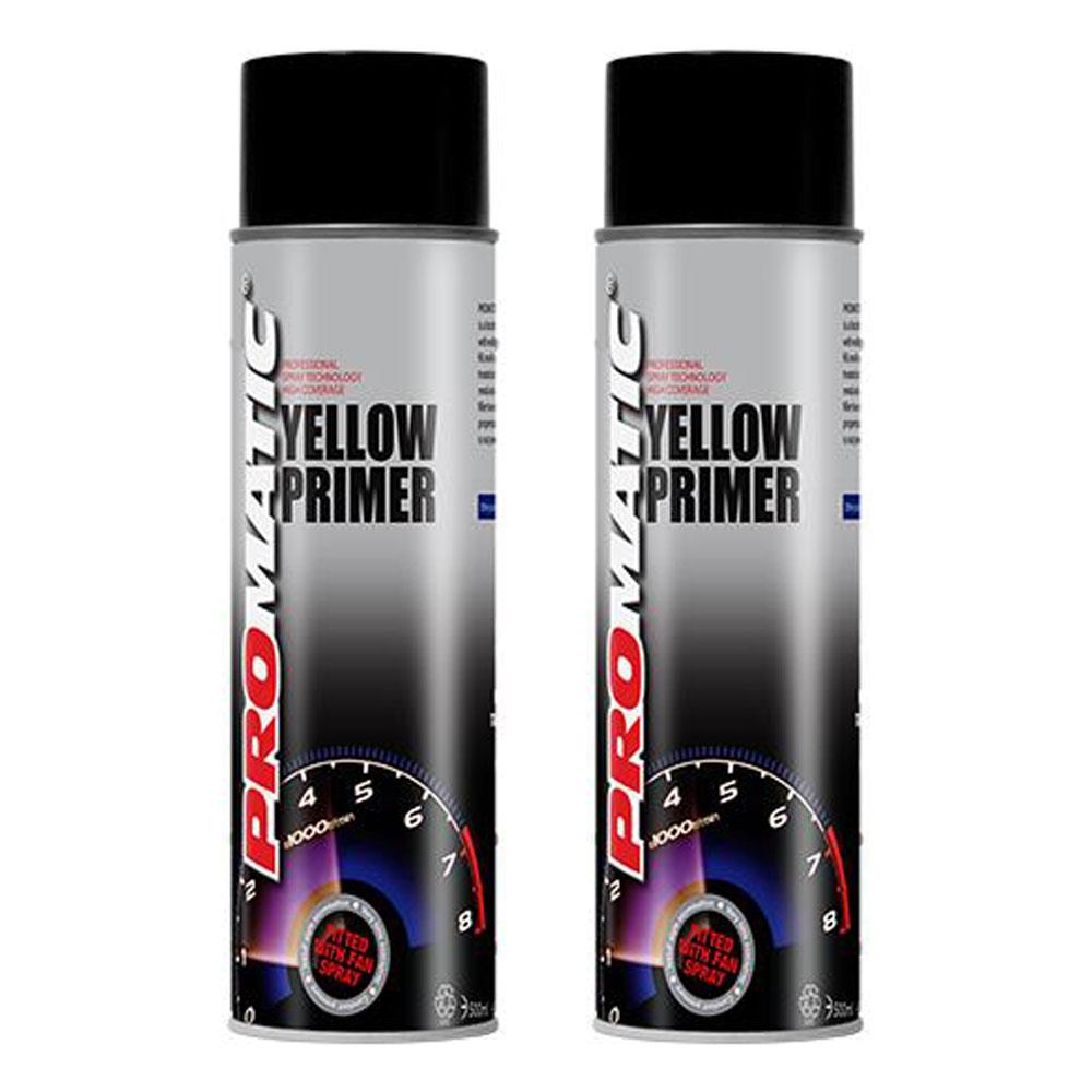 2X Promatic Yellow Primer Spray 500ml