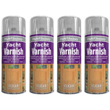 4X Paint Factory Clear Yacht Varnish Spray 400ml