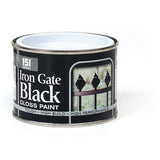 2X Iron Gate Black Gloss Paint Tin 180ml