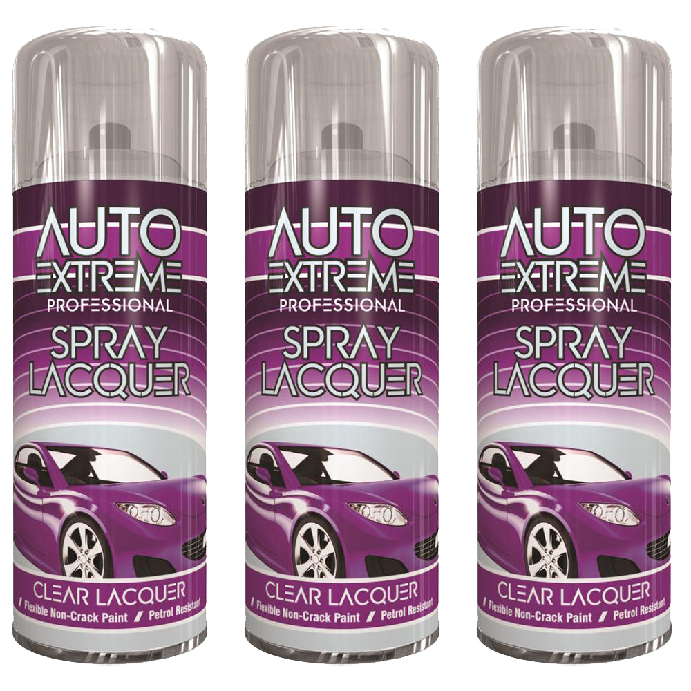 3X Auto Extreme Clear Lacquer 400ml