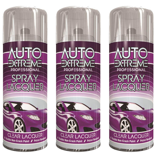 3X Auto Extreme Clear Lacquer 400ml