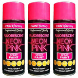 3X Paint Factory Neon Pink Spray Paint 400ml