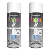 2X Paint Factory White Primer Spray Paint 400ml