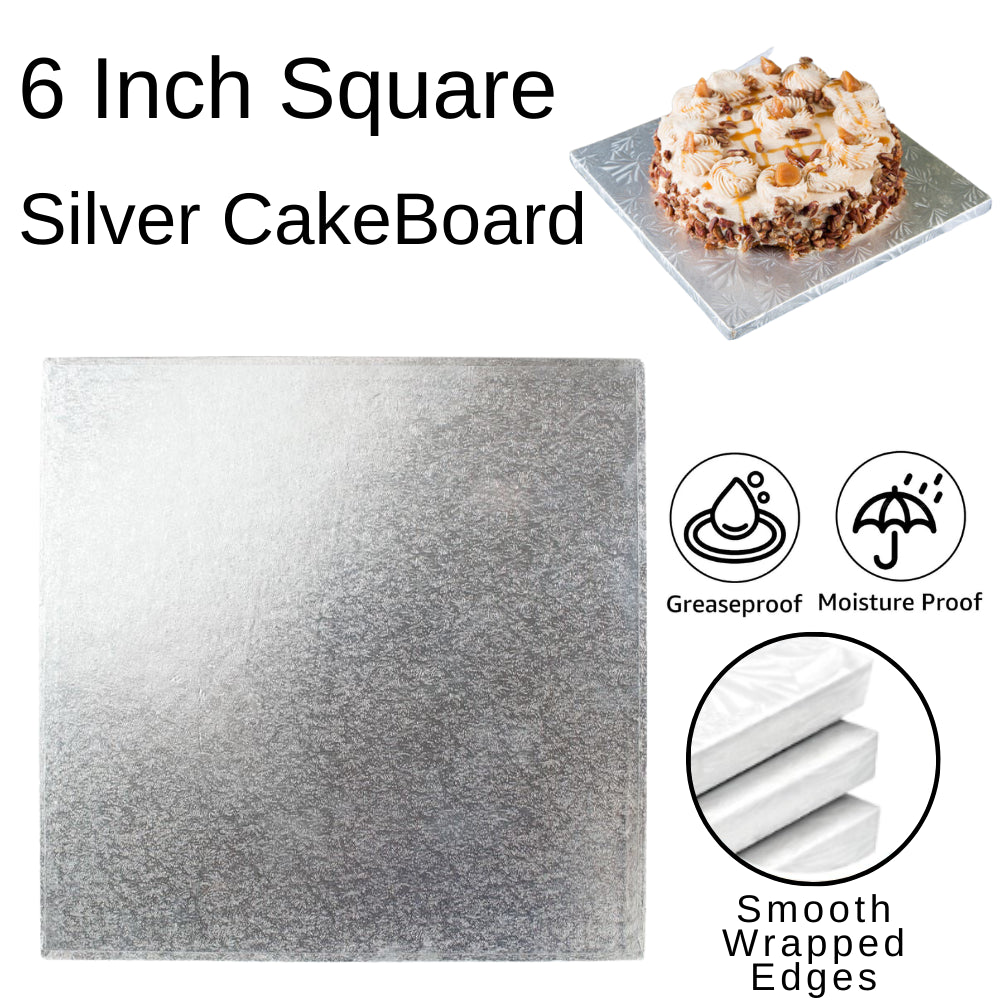 1 Board - 6" Square Silver Double Thick Cards