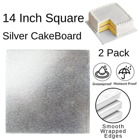 2 Board - 14" Square Silver Double Thick Cards