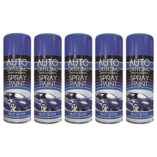 5X Auto Extreme Blue Spray Paint 400ml