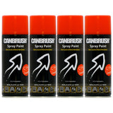 4X Canbrush C14 Orange Spray Paint 400ml