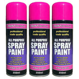 3X Paint Factory Pink Gloss Spray Paint 250ml