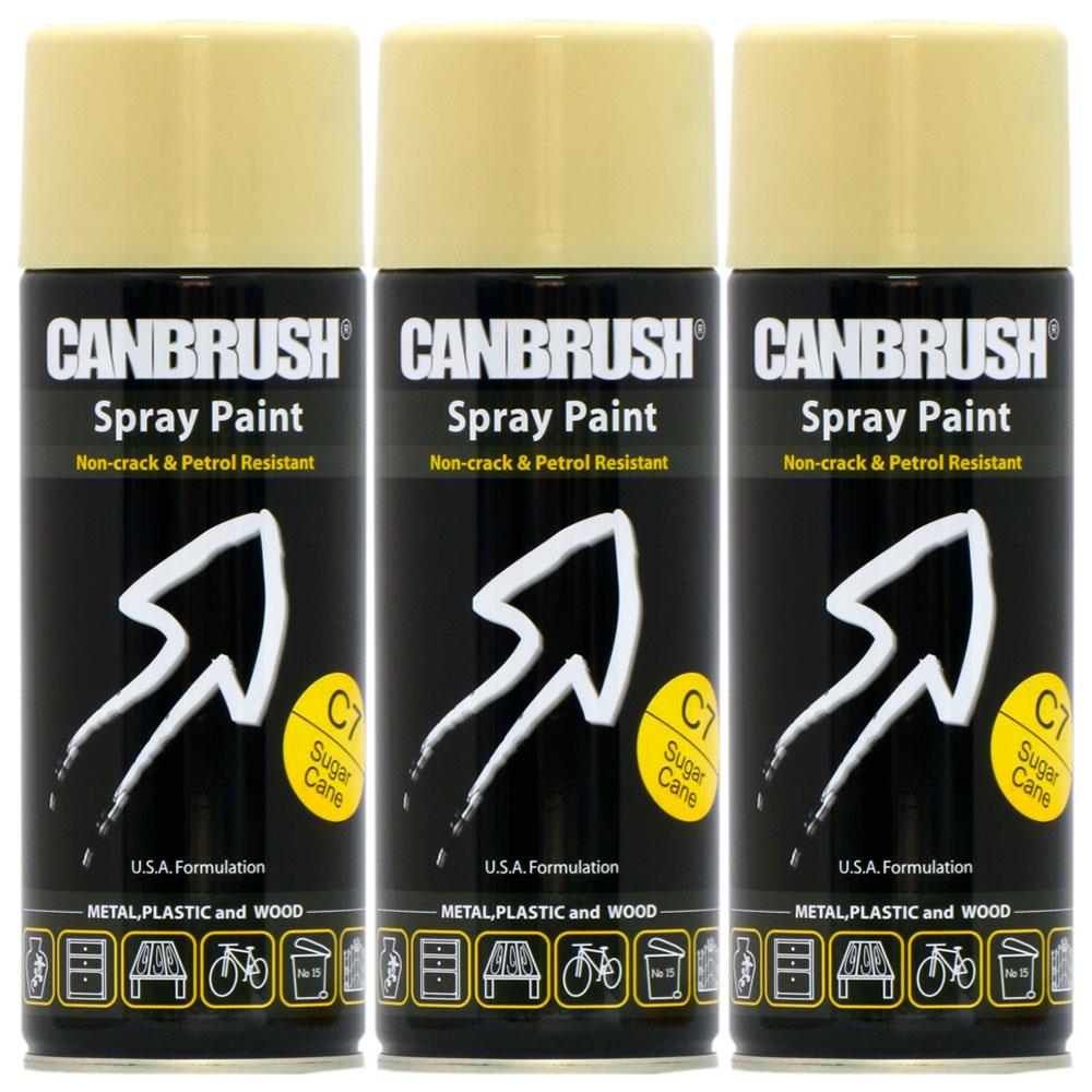 3X Canbrush C7 Sugar Cane Spray Paint 400ml