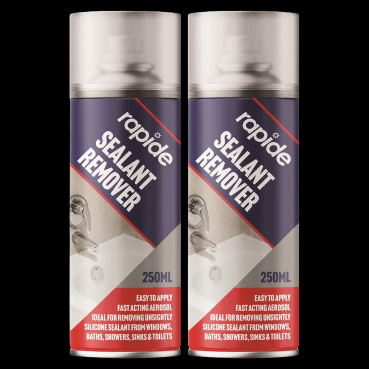 2X Silicone Sealant Remover Spray Rapide Softens and Releases Sealant 250ml