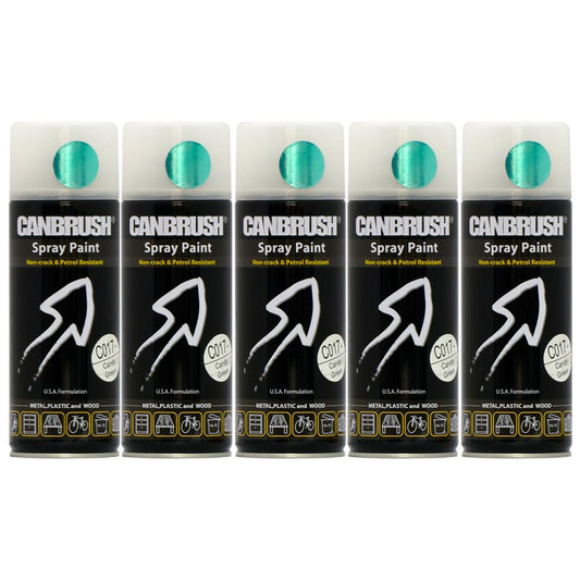 5X Canbrush C017 Candy Green Spray Paint 400ml