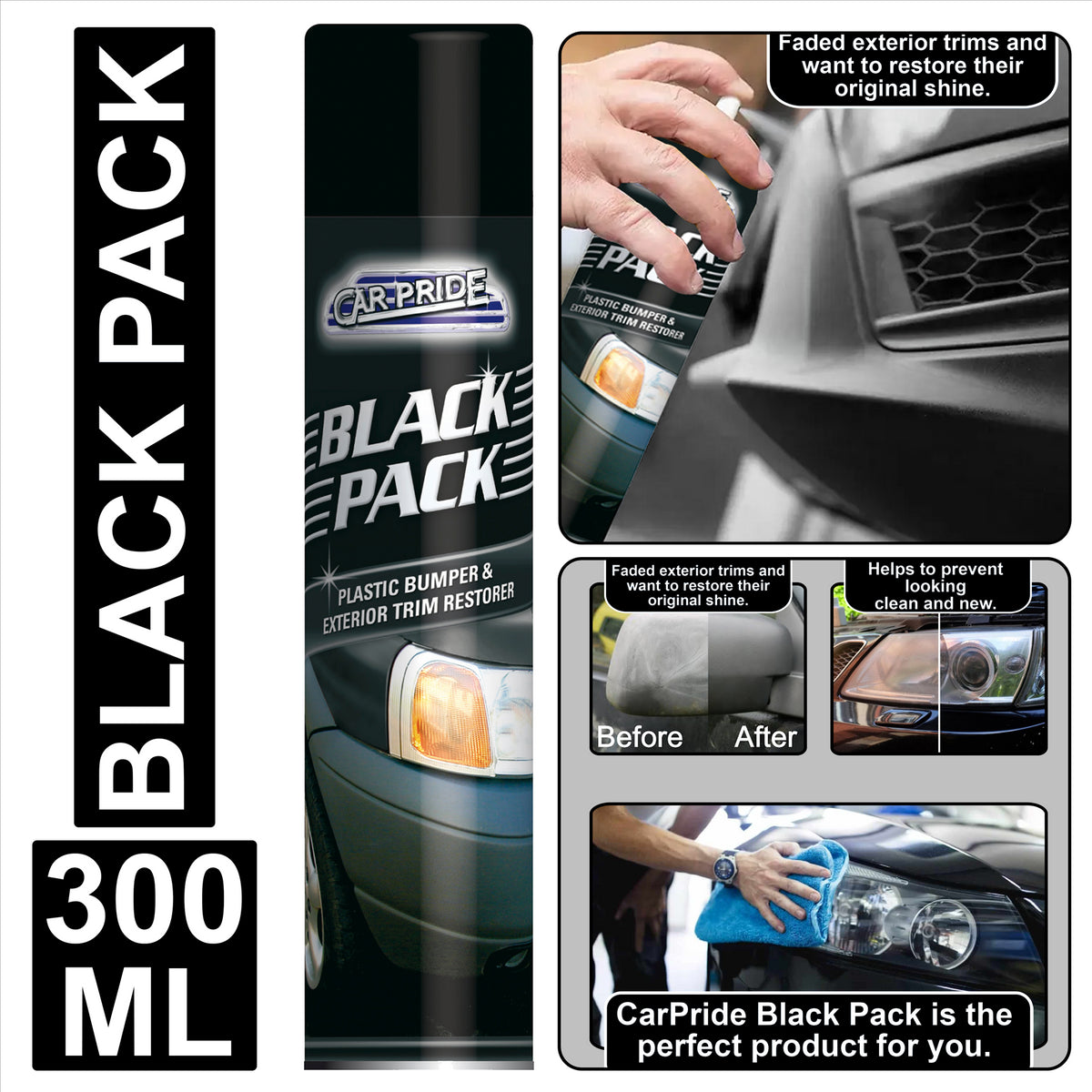 Black Plastic Bumper Restorer 300ml