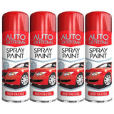 4X Auto Extreme Red Spray Paint 250ml