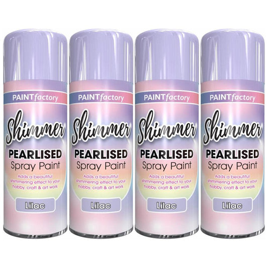 4X Paint Factory Pearlised Lilac Paint 400ml