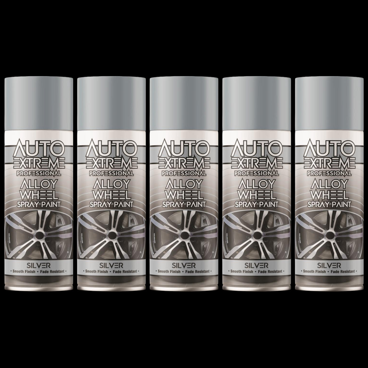 5X Auto Extreme Alloy Wheel Spray Paint Silver 400ml