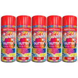 5X Paint Factory Red Glitter Spray Paint 200ml