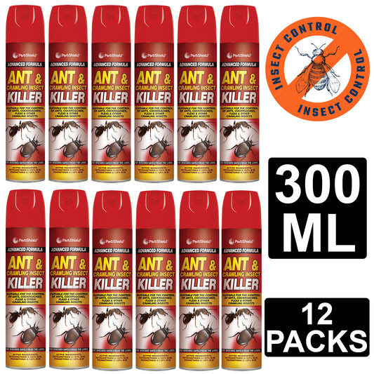 12X Ant & Crawling Killer Spray 300ml