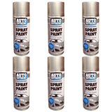 6X Auto Extreme Silver Spray Paint 400ml