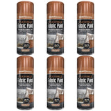 6X Brown Flexible Fabric & Vinyl Spray Paint Brown 200ml