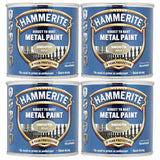 4X Hammerite Smooth Gold Paint 250ml