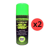 2X Paint Factory Fluorescent Neon Green Spray Paint 200ml