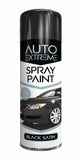 4X Auto Spray Black Satin Spray Paint 250ml