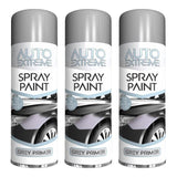 3X Auto Spray Grey Primer Spray Paint 250ml