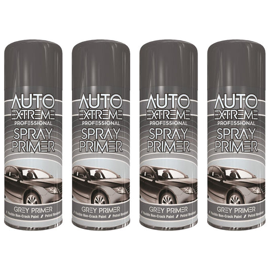 4X Auto Extreme Grey Primer Spray 400ml