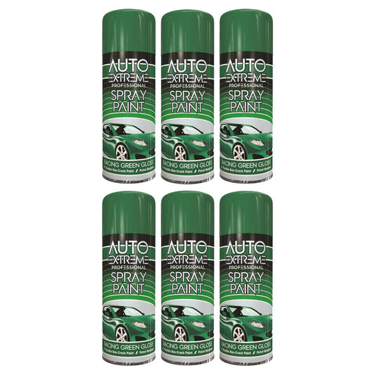 6X Auto Extreme Racing Green Spray Paint 400ml