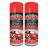 2X Auto Extreme Red Spray Praint 400ml