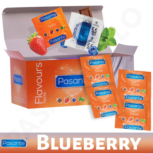 12X Pasante Flavoured Blueberry Blast Condoms