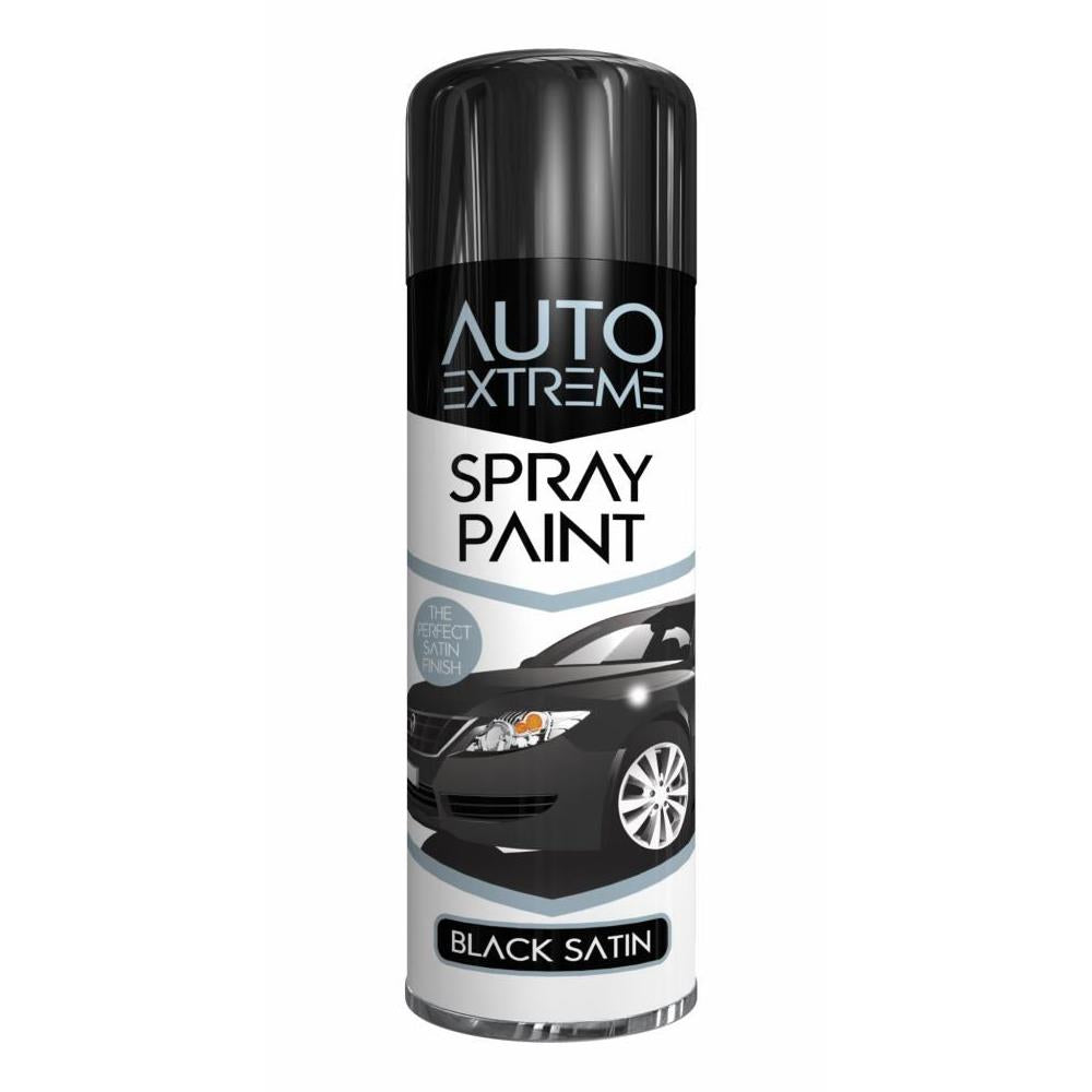 Auto Spray Black Satin Spray Paint 250ml