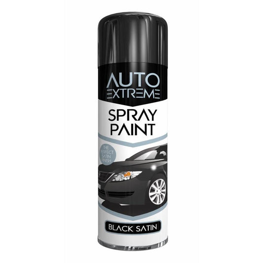 Auto Spray Black Satin Spray Paint 250ml