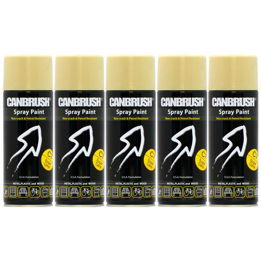 5X Canbrush C7 Sugar Cane Spray Paint 400ml