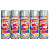 5X Paint Factory Silver Glitter Spray Paint 200ml