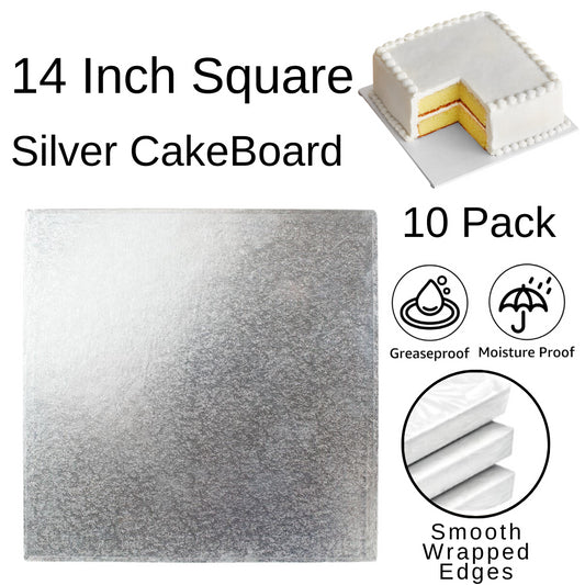 10 Board - 14" Square Silver Double Thick Cards