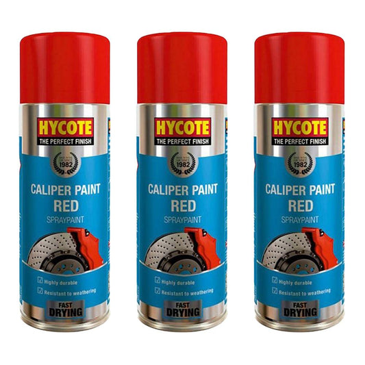 3X Hycote Red Caliper Spray Paint 400ml